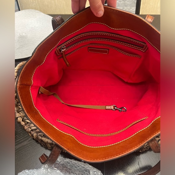 2 AUTHENTIC Dooney and Bourke Leather Blue Tote Purse Bundle - Picture 7 of 11